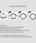 Installation steps for Sweet Baby Pink Steering Wheel Cover Soft Microfiber Leather Universal 15 Inch Thick Quilted Non Slip Pad.