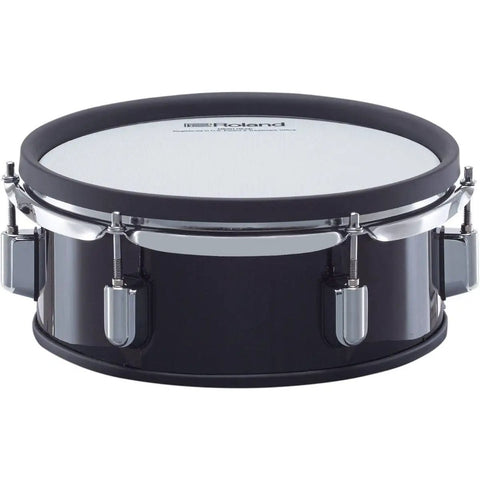 Dual Zone 10x4 Inch Electronic Tom Pad With Wood Shell Shallow Design Adjustable Mesh Head Tension Tom Bracket Included