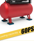 Red air compressor on 4 Pack Rubber Anti Vibration Pads for Air Conditioners and HVAC Systems 2x2x7/8 inches 60 PSI load