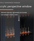 CNC Tool Holder Cabinet With Drawer And Storage Organizer Rack For Garage BT CAT40 120CAP acrylic window view
