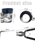 3 Inch Piston Ring Compressor Tool With Ratcheting Lock And Anti Reverse Gear Piston Ring Installer Kit components layout