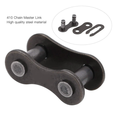 Beefy Heavy Duty Bike Chain Master Link 10 Pack Solid Steel Connector For Road And Mountain Cycles showing detailed steel design.