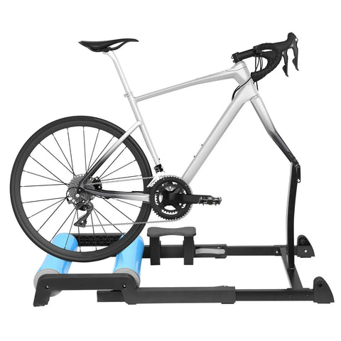 Indoor Bike Trainer Stand With Quick Release Front Wheel Detachable Design For Balance Training Anti Slip Rack in use