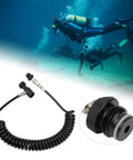 Aluminum Pneumatic Coil Air Hose, G1/2 Thread Quick Connect Fittings for Air Compressors, Pneumatic Tools and Workshop Applications for scuba diving