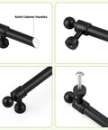 10 Pack 5 Inch Matte Black Cabinet Handles And Drawer Pulls With Solid Build, Scratch Resistant And Rust Proof Finish detail view