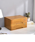 Wooden Desktop Storage Cabinet With Drawers And Lock Flat File Organizer 2 tier desk storage solution on table