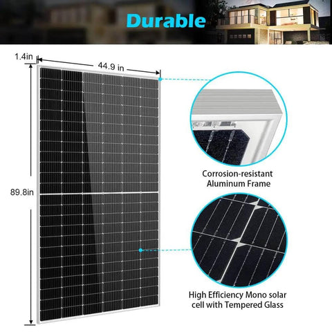 14x 550W Monocrystalline Solar Panels Kit With Grade A Cells, UL61730, IP68 Rigid Frame, High Efficiency, CEC Listed, Total 7700W