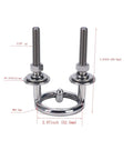 316 Stainless Steel Transom Mount Ski Tow Eye For Boats And Kayaks, detailed dimensions shown, heavy duty build.