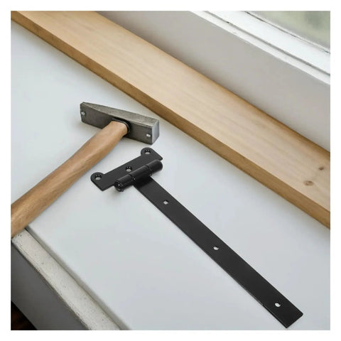 Beefy Heavy Duty T Shaped Gate Hinges With Black Finish For Smooth Quiet Operation and Scratch Resistant Coating Reinforced Design