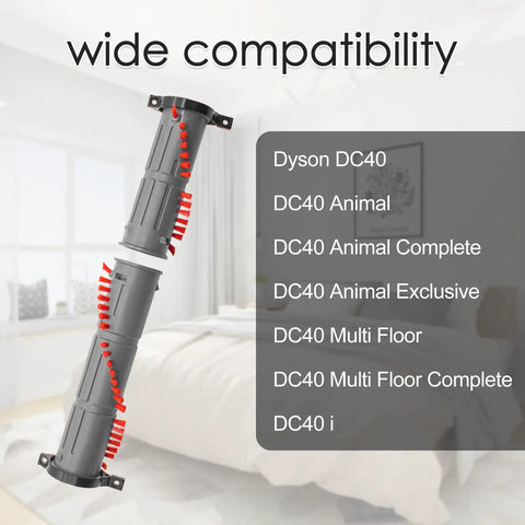 Replacement Brush Roller For DC40 Vacuum Cleaner Fits DC40 Series 924405-01 with compatibility list displaying model names.