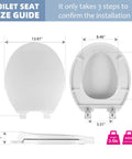 Round Toilet Seat With Slow Close Hinges Thick Durable Engineering Plastic No Wiggle Or Loosening Easy To Install 16.5 Inch White