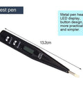Digital test pen with LED display and button design, part of the 19 In 1 Precision Hardware Kit For DIY Home Projects.