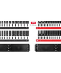 3/8 Inch Drive 12 Point Impact Socket Set With Rails, 68-Piece Includes Standard And Deep Sockets From 1/4 In To 1 In And 6-24 mm SAE And Metric