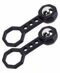 Eujgoov Magnetic Stud Finder 2 Pack Handheld Wall Metal Detector with Compact Portable Design for Hanging Mirror (Black) close-up view.