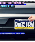 Stainless Steel License Plate Frames Two Pack With Screws And Caps Rust Proof Car Tag Frame Protector Cover For Automotive Exterior Accessories Durable Weather Resistant Corrosion Resistant 2 Hole Design Easy Install Fits Standard Plates Silver