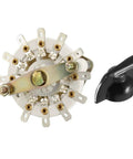 1 Pole 10 Position Band Selector Rotary Switch with Plastic Knob, 11 Pins, 9.7mm Mount Hole, 6mm Shaft