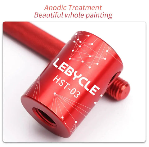Red aluminum component of Heavy Duty Bike Headset Cup And Bottom Bracket Press Install Tool, anodic treatment finish visible