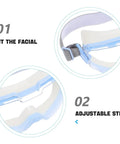 Close-up view of Job Site Ready Blue Industrial Safety Goggles Featuring Impact Resistant Polycarbonate Lenses and Secure Side Shields, showing adjustable strap.