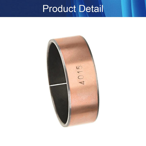Heavy Duty Carbon Steel Bronze Sleeve Bearing 40mm ID X 44mm OD X 15mm Length Oilless Bushing profile view