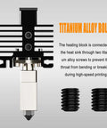 Pro Grade P1P P1S Hardened Steel Hotend Kit With Fan For P1 Series 3D Printer Replacement Nozzle, titanium alloy bolts detail