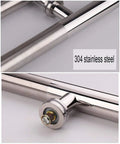 Brushed 304 Stainless Steel Thick Round Tube Glass Door Push Pull Handrail for sliding doors, close-up detail, durable and rust-resistant