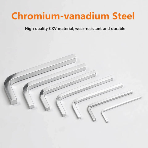 7 Piece Square Head Wrench Set With L Shaped Keys For Pocket Hole Screws Pro Grade Cr V Steel Durable Build From 3 Mm To 10 Mm