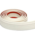 Flexible Peel And Stick Wall Base Molding Rubber Baseboard Trim 3 Inch Wide By 16.4 Feet Long Self Adhesive Vinyl Cove Base Creamy White