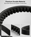 Beefy Drive Belt Replacement For Tiger Cat II 61 Inch Deck 71.5 Inch By 0.625 Inch Cogged V Belt Lawn Mower Deck Belt Compatible Heavy Duty Rubber With Industrial Fiber Cord Reinforcement For Long Lasting Performance, reinforced rubber cogged belt close-up