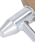 Close-up of Heavy Duty Brass Welding Ground Clamp With 800 Amp Capacity And Huge 32mm Jaw Opening showing metal connector.