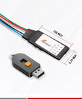 DC 12V To 3.3V 5V 6V 9V Step Down Voltage Regulator For Cars And Trucks 2A Max Output, compact design with cable and USB.