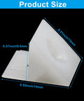 Close-up of white plastic wedge from 120 Piece Drawer Repair Kit With Screws For Sagging Drawers White Plastic Wedges And Angle Brackets