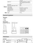 Smd24a Heavy Duty Hvac Damper Actuator With Ball Valve Interface dimensions and electrical specifications for installation.