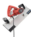 Heavy Duty Electric Tile Bevel Cutter And Chamfering Machine With 45 Degree Precision Edge Work And 1200 Watt Motor in red and silver design.
