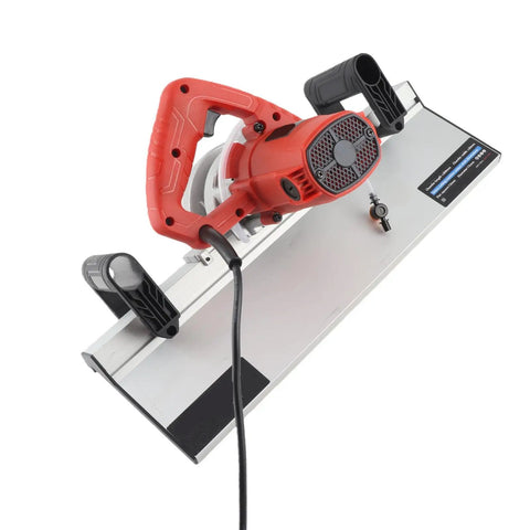 Heavy Duty Electric Tile Bevel Cutter And Chamfering Machine With 45 Degree Precision Edge Work And 1200 Watt Motor in red and silver design.