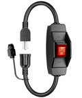 Beefy One And A Half Foot Extension Cord With Switch For Indoor Outdoor Use 14 Gauge Three Conductor Cable 1875 Watt 15 Amp Grounded Outlets