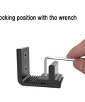Bottom Floor Guide For Sliding Barn Door Adjustable Wall Mount No Ground Drilling Black 1 Piece Fits Door Thickness 3/4 To 2 3/8 Inches