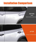 Heavy Duty Car Door Handle Cover Protection Guard Compatible Subaru Ascent 2019 2025 Easy Install No Tools Needed Shields From Scratches Dust Oxidation Keeps Your Auto Exterior Looking Sharp and Clean During Bad Weather for Long Term Use installed on SUV door handles before and after