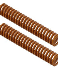 Premium 8Pcs 3D Printer Die Springs Kit In OD8 Or 10MM Sizes Featuring Bright Yellow Finish For Light Load Compression. Boost Your Leveling Game With Ultra Durable Mold Springs That Crush Resistance And Stay Strong Through Cycles. Two yellow steel 10mm die springs for 3D printer bed leveling
