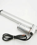 Top Rated 12V Electric Linear Actuator With Massive 1500N Push Power And Super Speed 4mm Per Second Stroke Length, silver motor design.