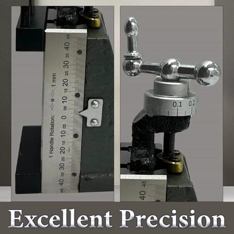 Design Patent Mini Vertical Milling Slide With Base Plate For Direct Mount On 7x14 Mini Lathe, precision measurement scale