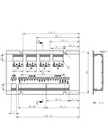 Diagram of Badass Dsp Cnc Controller Board Handling Three Or Four Axis Routers And Plasma Gear dimensions with labeled features.