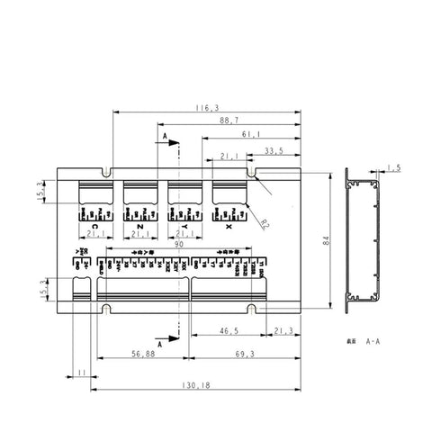 Diagram of Badass Dsp Cnc Controller Board Handling Three Or Four Axis Routers And Plasma Gear dimensions with labeled features.