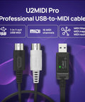 U2MIDI Pro USB MIDI Interface Cable with Filter and Mapper, 1-in-1-out ports and USB connector, 16 MIDI channels