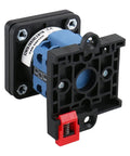 Heavy Duty 20A 660V 2 Pole Changeover Switch With 3 Position Rotary Selector For Motor Reversing And Generator Dual Section Eight Terminal Layout 35mm DIN Rail Mount SZW26 20 D2022 B11R front view