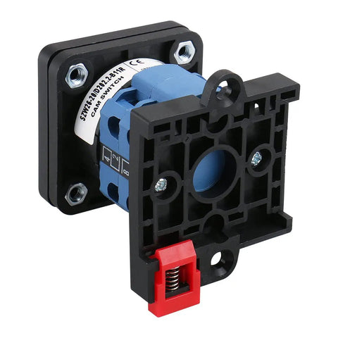 Heavy Duty 20A 660V 2 Pole Changeover Switch With 3 Position Rotary Selector For Motor Reversing And Generator Dual Section Eight Terminal Layout 35mm DIN Rail Mount SZW26 20 D2022 B11R front view