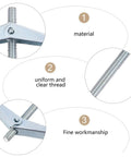 Close-up of self drilling drywall anchors with screws showing material, thread uniformity, and fine workmanship.
