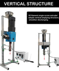 Game Changing Vertical Single Screw Extruder One Inch Diameter for 3D Filament Producing with stainless steel frame