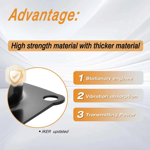 Honda Civic 1.8L Beefed Up Engine Mount Set advantage features with high strength thicker material description