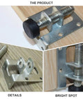 Adjustable Furniture Leveling Feet 4 Pack Stainless Steel And Nylon for cabinets and tables close-up details