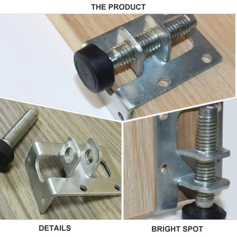 Adjustable Furniture Leveling Feet 4 Pack Stainless Steel And Nylon for cabinets and tables close-up details